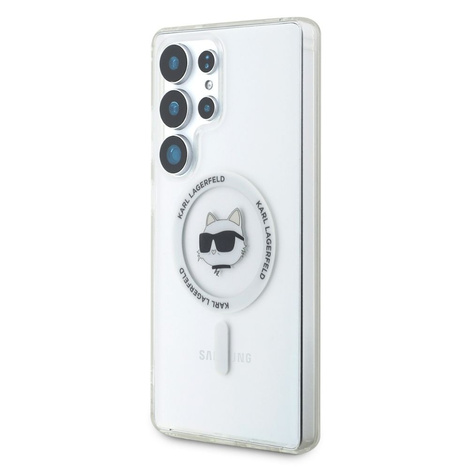 KARL LAGERFELD futerał do SAMSUNG S25 Ultra KLHMS25LHLSCHH (Magnetic IML Metal Choupette Head) biały