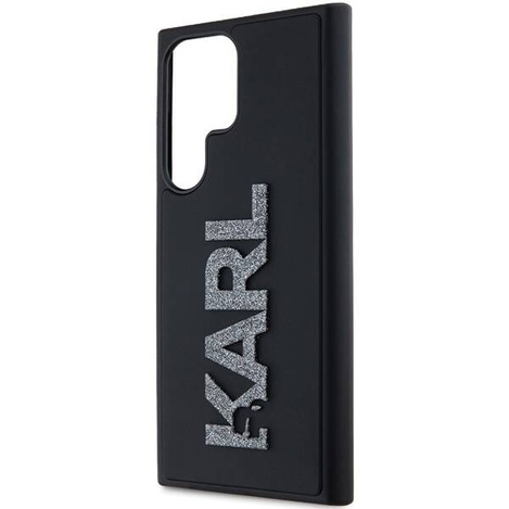 Oryginalne Etui KARL LAGERFELD hardcase 3D Rubber Glitter Logo KLHCS24S3DMBKCK do Samsung Galaxy S24 Ultra czarny