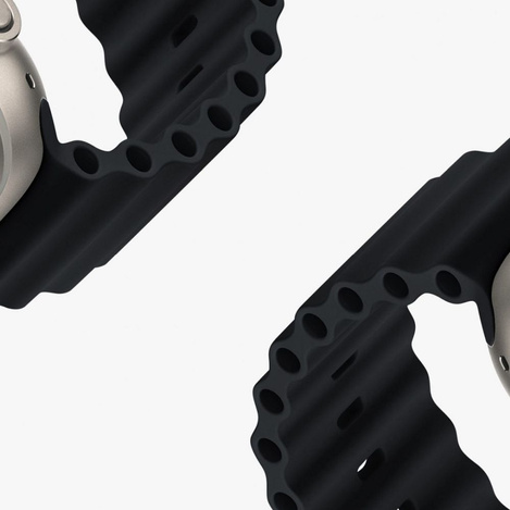 Dux Ducis Strap Watch Strap 8 / 7 / 6 / 5 / 4 / 3 / 2 / SE (41 / 40 / 38mm) Silicone Band Bracelet Gray (OceanWave Version)