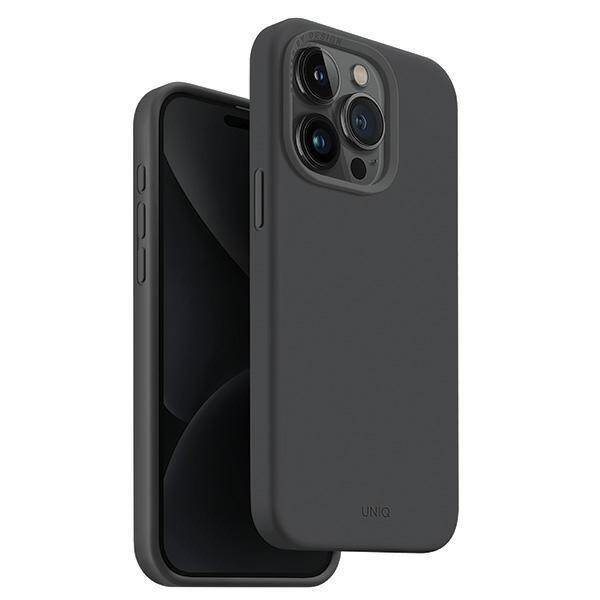 Case APPLE IPHONE 15 PRO UNIQ Lino Hue Magclick Charging gray