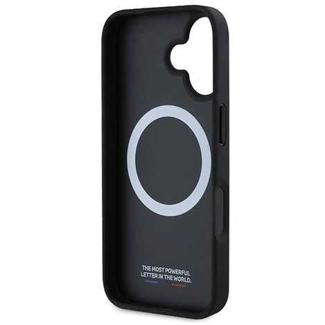 Original Case IPHONE 16 BMW Hardcase M Perforated & Stitched Line MagSafe (BMHMP16S23PUSPK) black