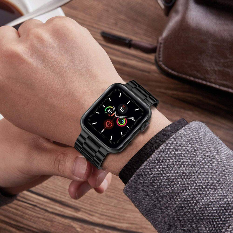 TECH-PROTECT STAINLESS APPLE WATCH 4 / 5 / 6 / 7 / SE (42 / 44 / 45 MM) BLACK