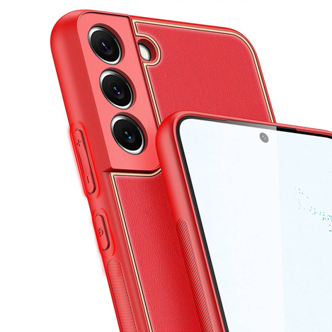 Dux Ducis Yolo elegante Hülle aus ökologischem Leder für Samsung Galaxy S22+ (S22 Plus) rot