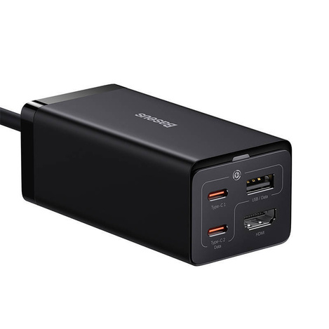 Baseus GaN5 Pro wall charger 2xUSB-C + USB + HDMI, 67W (black)