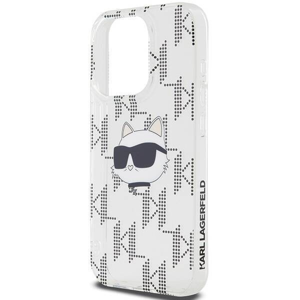 Karl Lagerfeld KLHCP15XHKLPCHT iPhone 15 Pro Max 6.7" transparent hardcase IML Choupette Head & Monogram