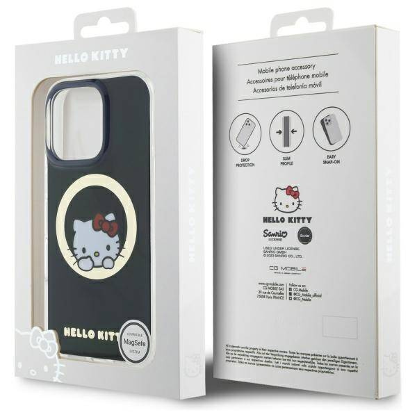 Original Case IPHONE 16 PRO MAX Hello Kitty Hardcase IML Sweet Kitty MagSafe (HKHMP16XHSWKK) black