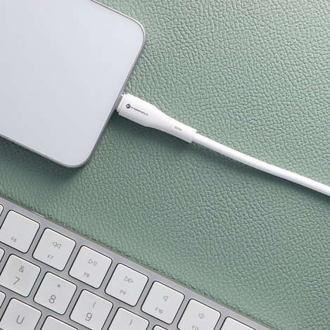Kabel USB C do USB C Forcell F-Energy QC4.0 PD 3A 60W Silicone 1 m C344 biały