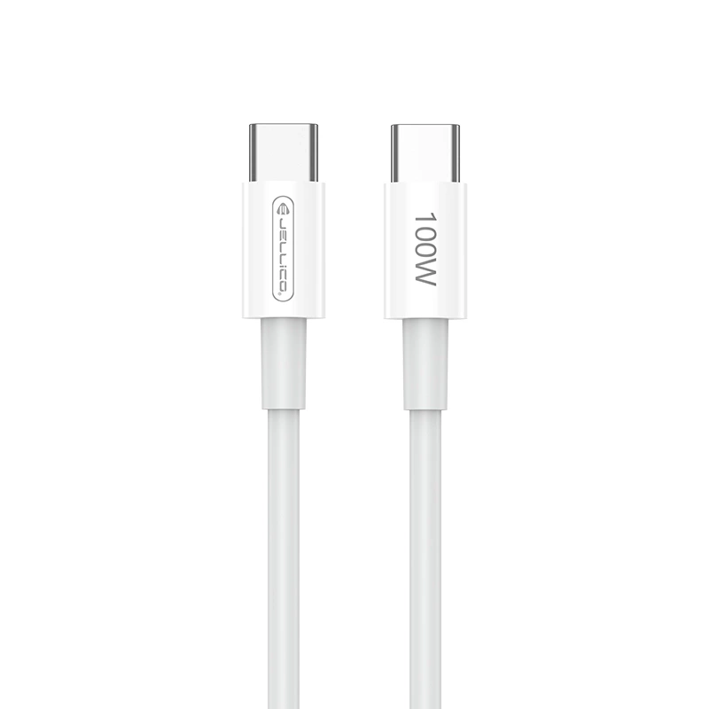 JELLICO kabel B22 USB-C - USB-C PD 100W 1M Biały