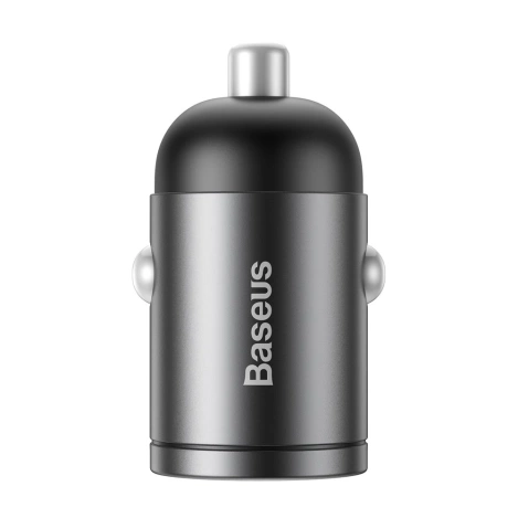 Baseus Tiny Star PPS mini inteligentna ładowarka samochodowa USB 30W Quick Charge 3.0 szary (VCHX-A0G)