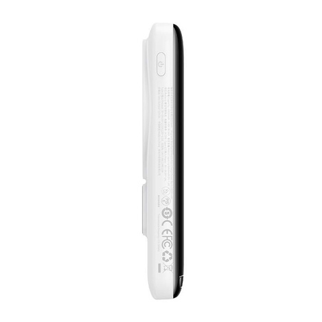 Baseus Magnetic Bracket Powerbank mit MagSafe Wireless Charging 10000mAh 20W Overseas Edition weiß (PPCX000202) + USB Type C Baseus Xiaobai Series 60W 0.5m