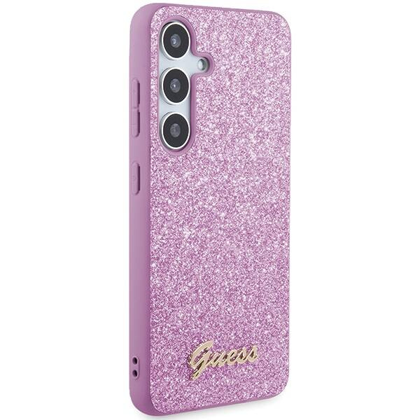 Guess GGUHCS24MHGGSHU S24+ S926 fioletowy/purple hardcase Glitter Script