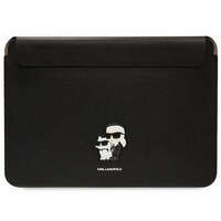 Karl Lagerfeld Hülle KLCS14SAKCPMK 14" schwarz/schwarz Saffiano Karl&Choupette