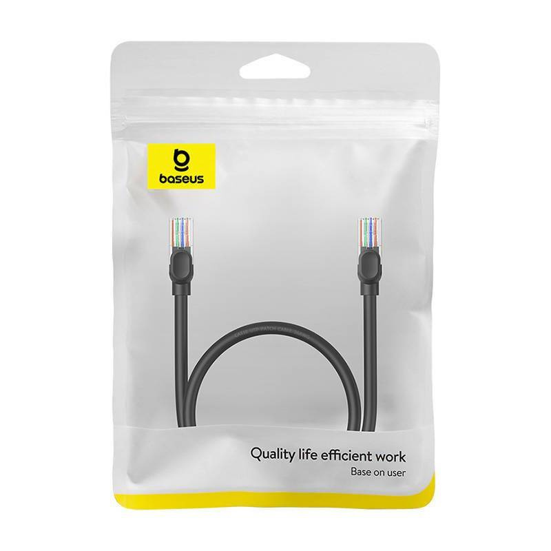 Baseus High Speed Cat 5 RJ-45 Ethernet cable 1000Mb/s 0.5m round - black