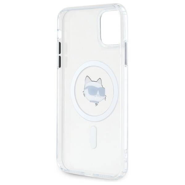 Karl Lagerfeld IML Metal Choupette Head MagSafe - Etui iPhone 11 (biały)