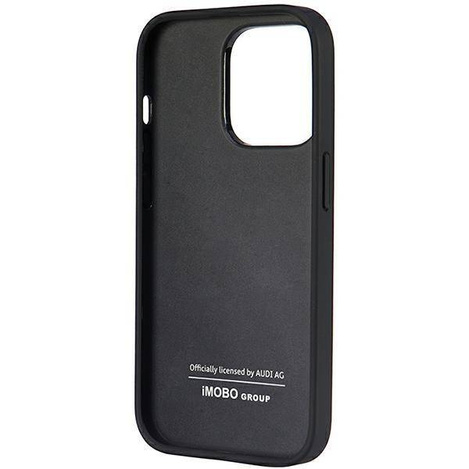 Audi Kunstleder iPhone 14 Pro 6,1&quot; schwarz/schwarz Hardcase AU-TPUPPCIP14P-TT/D1-BK