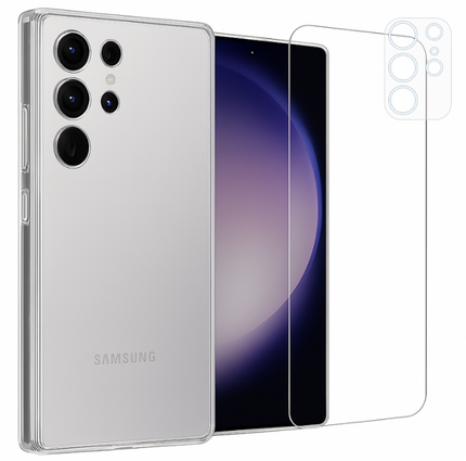 Etui do Samsung S25 Ultra + Szkło na ekran + Szkło na aparat