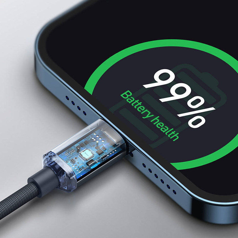 Baseus Crystal Shine Series Fast Charging Data Cable Type-C to iP 20W 1.2m Blue