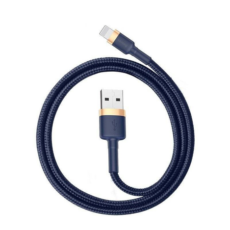 Baseus Cafule Cable wytrzymały nylonowy kabel przewód USB / Lightning QC3.0 1.5A 2M niebieski (CALKLF-CV3)