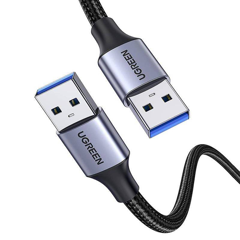 Kabel USB3.0, USB-A męski do USB-A męski,  UGREEN 2A, 0,5m (czarny)