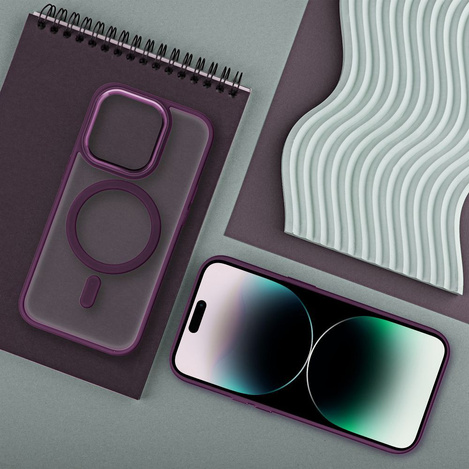 Futerał MATTE MAG COVER kompatybilny z MagSafe do SAMSUNG S25 PLUS czerwony