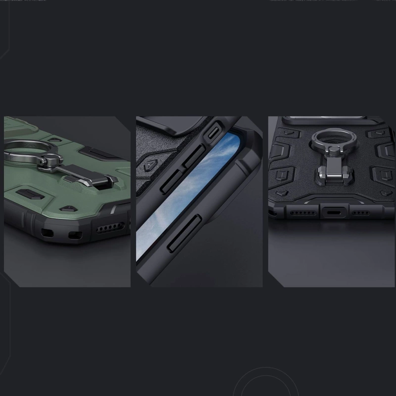 Nillkin CamShield Armor Pro Case iPhone 14 Pro case armored cover stand ring black