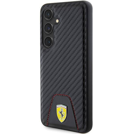 Oryginalne Etui FERRARI hardcase Carbon Stitched Bottom FEHCS24SN3PUK do Samsung Galaxy  S24 Czarny