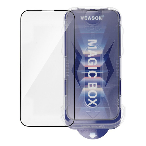 Szkło Hartowane 6D Pro Veason Easy-Install Glass - do Iphone 15 czarny