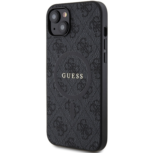 Oryginalne Etui GUESS Hardcase GUHMP15SG4GFRK do iPhone 15 (Kompatybilny z Magsafe / 4G Ring classic logo / czarny)
