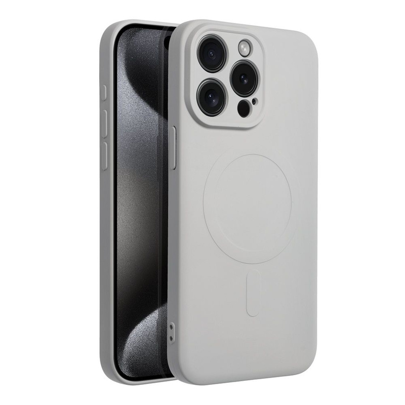 Futerał Silicone Mag Cover kompatybilny z MagSafe do IPHONE 15 PRO MAX tytanowy
