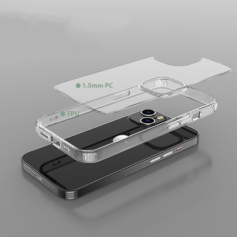 Etui IPHONE 12 / 12 PRO Tech-Protect Flexair Hybrid transparentne