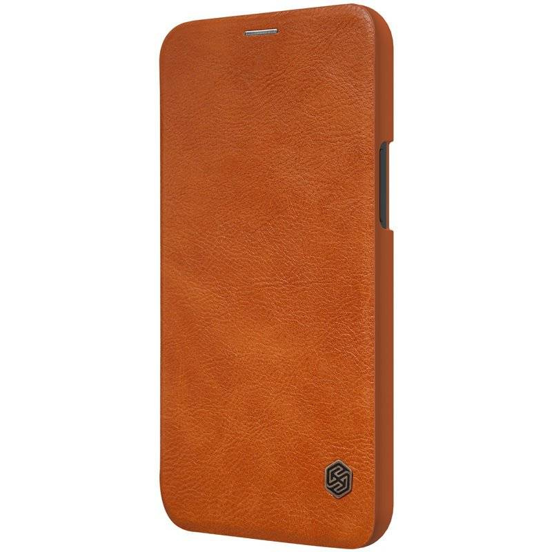 Nillkin Qin skórzana kabura etui iPhone 12 Pro Max brązowy