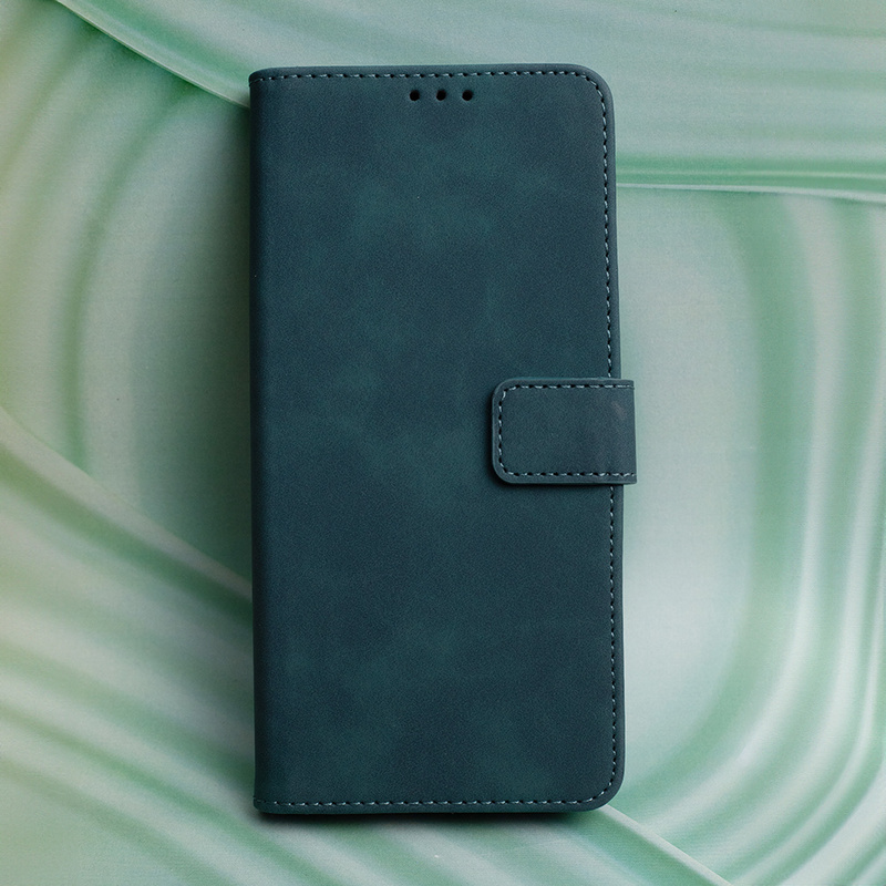 Etui Smart Velvet do Motorola Moto E22 ciemnozielone