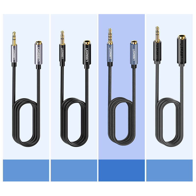 Ugreen Adapterkabel Verlängerung AUX Miniklinke 3,5 mm 1,5 m schwarz (AV118)