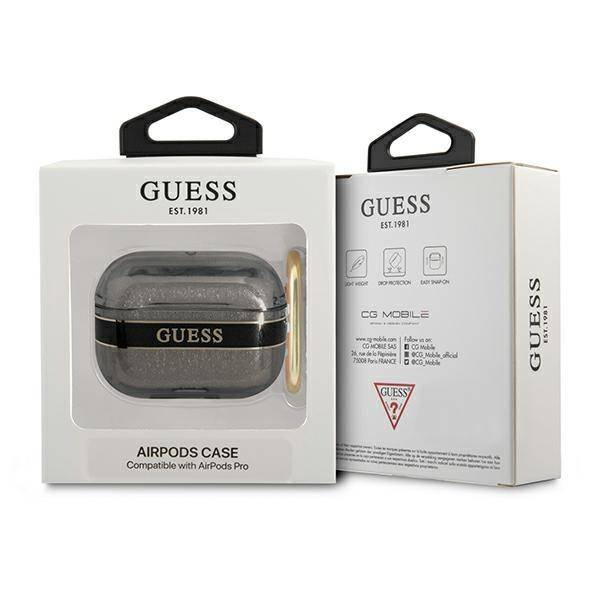Schutzhülle APPLE AIRPODS PRO Guess AirPods Strap Collection (GUAPHHTSK) schwarz