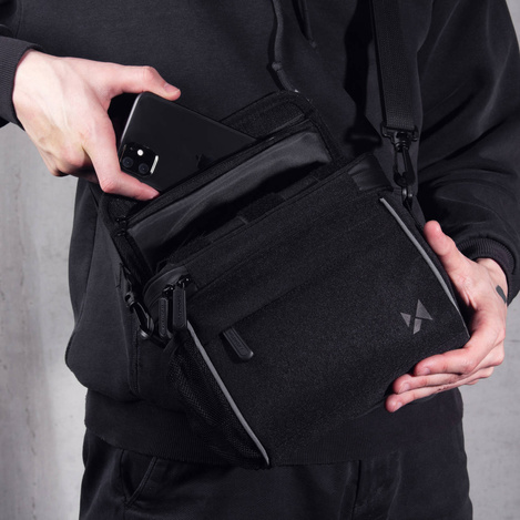 Wozinsky Fahrrad Lenkertasche Fahrrad Umhängetasche schwarz (WBHBB-01)