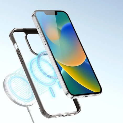 Dux Ducis Clin2 Hülle für iPhone 14 Plus magnetische Hülle MagSafe grau