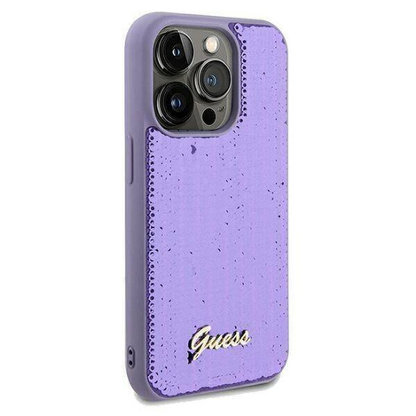 Original Case IPHONE 13 PRO Guess Hardcase Sequin Script Metal (GUHCP13LPSFDGSUiPhone) purple