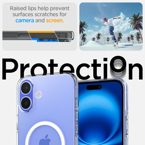 ETUI SPIGEN LIQUID CRYSTAL MAG MAGSAFE IPHONE 16 CLEAR