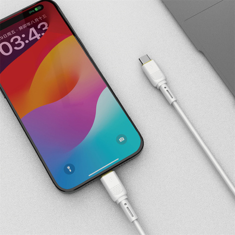 WIWU 60W szybki kabel typ C-C Wi-C034 biały