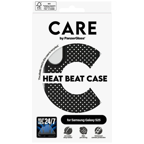 CARE by PanzerGlass Feature Heat Beat Case for Samsung Galaxy S25 - Black