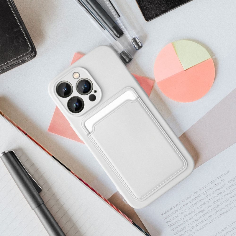 Futerał CARD CASE do IPHONE 7 / 8 / SE 2020 / SE 2022 biały