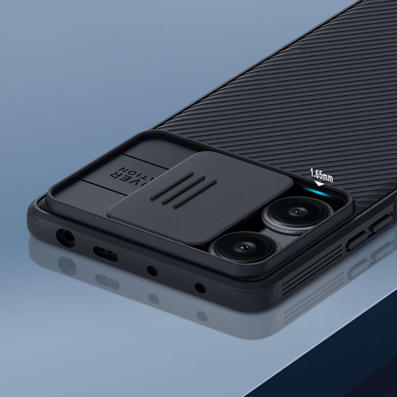 Xiaomi Redmi Note 12 Turbo / Xiaomi Poco F5 Armor Case with Camera Cover Nillkin CamShield Pro Case - Black