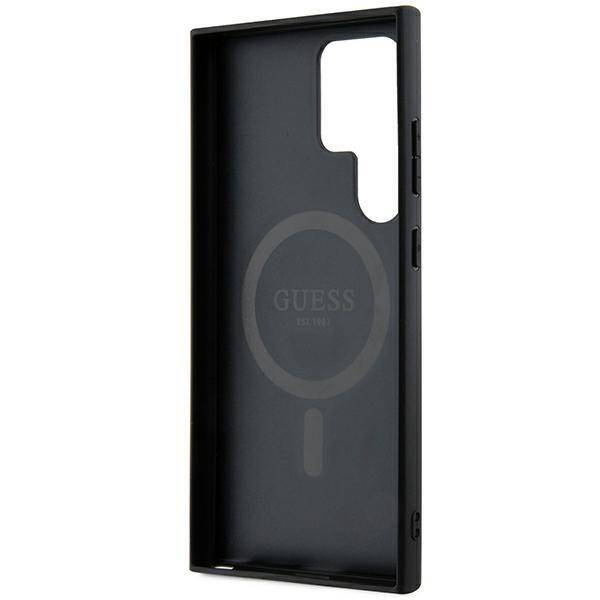 Oryginalne Etui GUESS Hardcase GUHMS24LG4GFRK do Samsung S24 Ultra (Kompatybilny z Magsafe / 4G Ring classic logo / czarny)