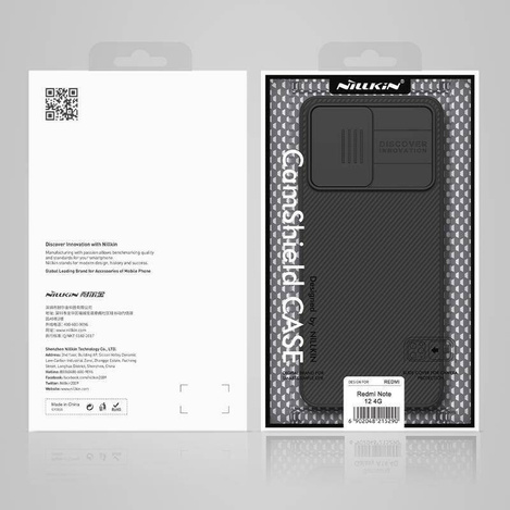 Pancerne etui Xiaomi Redmi Note 12 z osłoną na aparat Nillkin CamShield Case - czarne