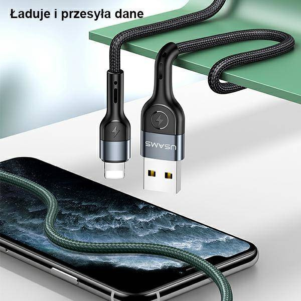 Kabel 2A 1m USB - Lightning Usams U55 SJ448USB01 (US-SJ448) czarny