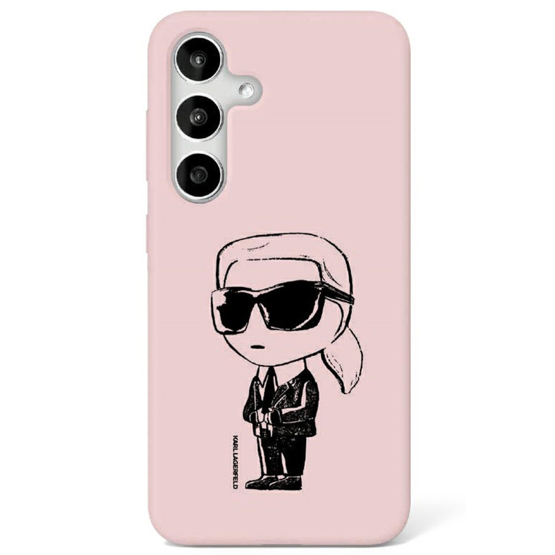 Karl Lagerfeld nakładka HC Magnetic Silicone Graffiti Ikonik do Samsung Galaxy S25 różowa