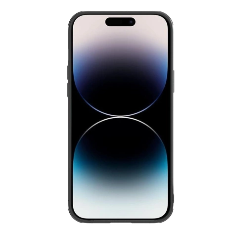 Nillkin Synthetic Fiber S Case iPhone 14 Pro Hülle mit Kameraabdeckung, schwarz