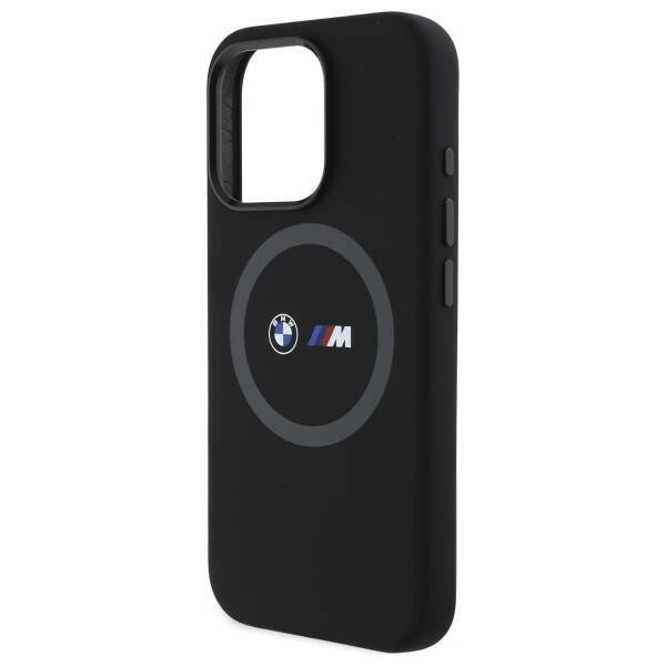 Original Case IPHONE 16 PRO MAX BMW Hardcase M Silicone Printed Ring MagSafe (BMHMP16X23SROK) black