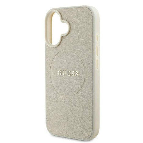 Guess GUHMP16SPGHSMME iPhone 16 6.1" beżowy/beige hardcase Grained Ring MagSafe