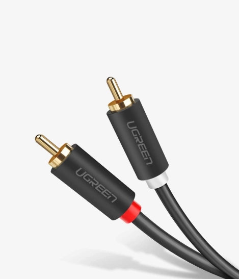 Ugreen kabel przewód stereo audio wideo 2 RCA 2x Cinch 5m szary (10520)